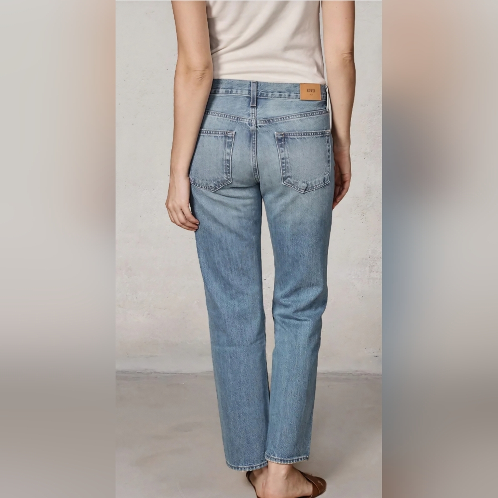 Edwin Kali Ankle Vintage Straight Leg Jeans- In The Color Ariel - Picture 4 of 13